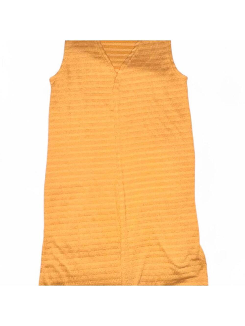 Tint & Shadow Lightweight Duster Vest Cardigan Small Mustard Orange Boho